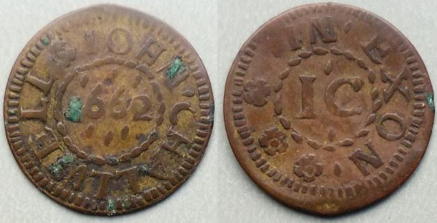 Exeter, John Chalwell 1662 farthing